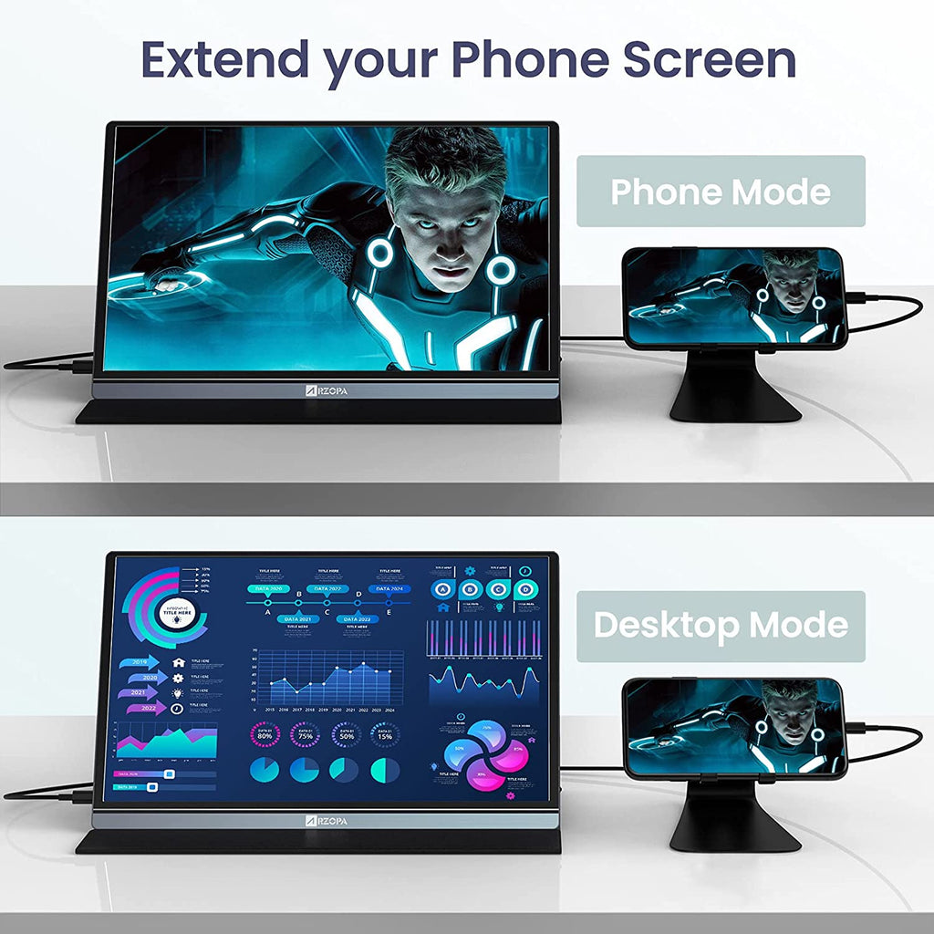 15.6-Inch FHD 1080P Portable Monitor with USB-C & HDMI, IPS Eye Care Display, HDR, Dual Speakers, Smart Cover, and Plug & Play Compatibility for Laptops, PCs, Macs, Xbox, and PS5